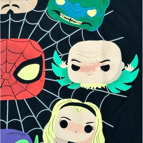 Funko Pop Figures Spider-Man Blue Marvel Black T-Shirt XL NIB Kraven Doc Ock - Picture 4 of 12